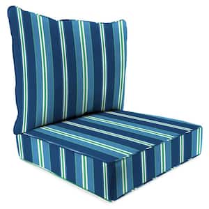 46.5 in. L x 24 in. W x 6 in. T Outdoor Deep Seating Chair Seat and Back Cushion Set in Sullivan Vivid