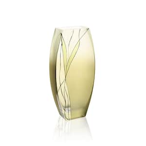Evergreen 12.5 in. European Design Mouth Blown Decorative Vase
