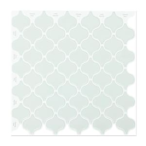 10 in. x10 in.  Vinyl Backsplash Tile for Kitchen Peel and Stick Wall Tile Stick on Tiles Backsplash in Green (10-Pack)