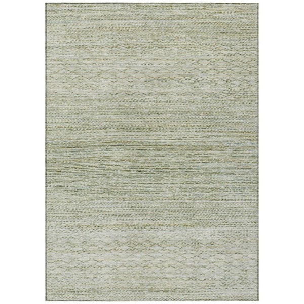 Chantille Machine Washable Indoor/Outdoor Abstract ACN2150 Sage 8 ft. x 10 ft. Area Rug