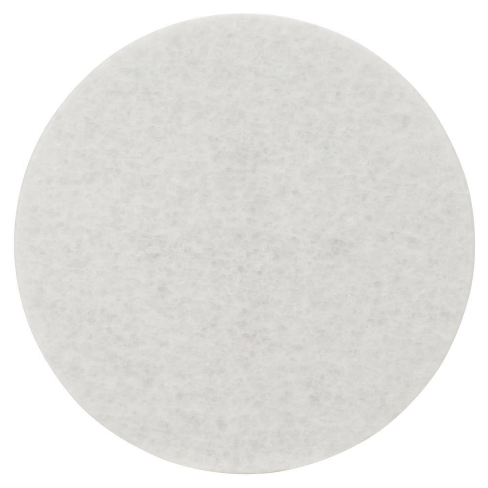 Elegant Myrna Gold and White Granite Round Accent Table