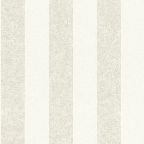 Walls Republic Duo Stripe Wallpaper White Paper Strippable Roll (Covers 57 sq. ft.)