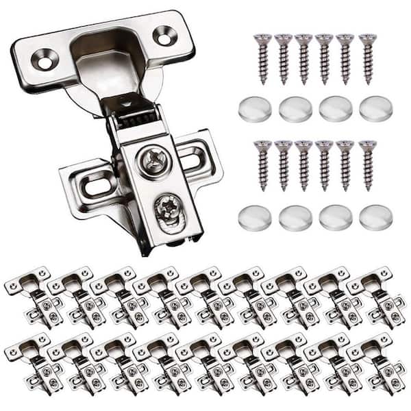 20-Pack Soft Close Cabinet Door Hinges for 1/2 in. Partial Overlay, 105° Opening Angel, Concealed Cabinet Hinges
