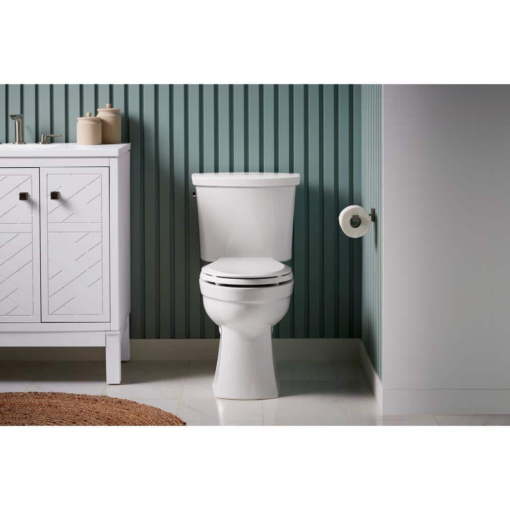 White High Efficiency Elongated Two-Piece Toilet
