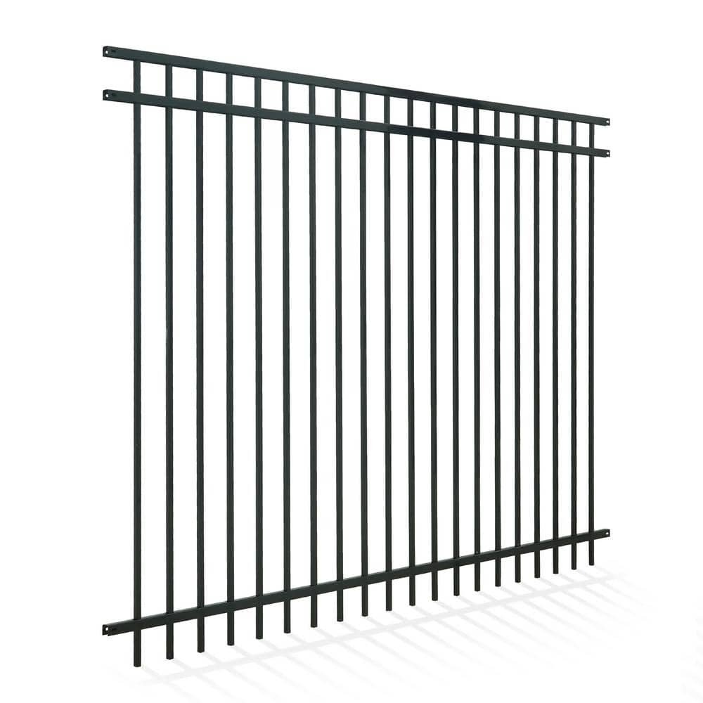 6 ft. x 8 ft. Heavy Duty Spaced Bar Flat Top Metal Fence Panel, Anti-Rust Decorative Garden Fence Panel (Single Panel) price history on PriceWatchPro