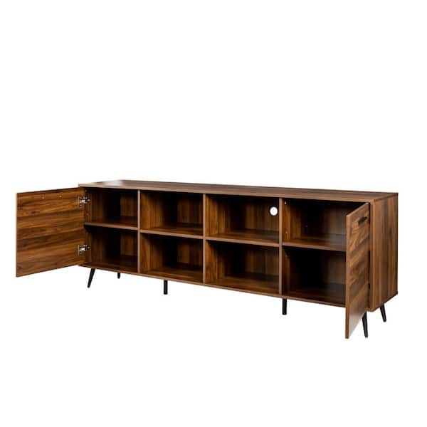 Unbranded 78.74 in. W x 15.75 in. D x 27.56 in. H Bathroom Brown Linen Cabinet