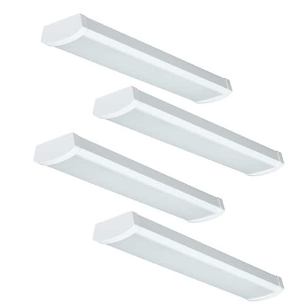 E ENERGETIC LIGHTING 2 ft. LED Wraparound Light 2300-Lumen 20-Watt LED Linear Wraplight Fixture 4000K (4-Pack)