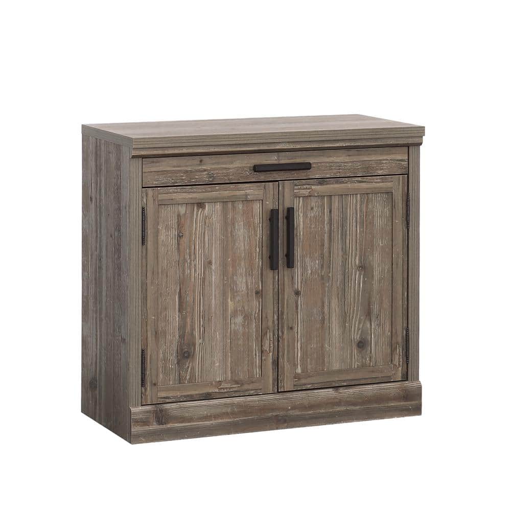 SAUDER Aspen Post Pebble Pine Accent Utility Cabinet with Drawer
