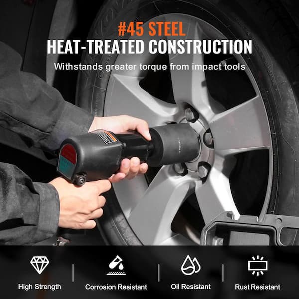 SKYSHALO Spindle Nut Socket Tool Kit, 1/2 in. Drive 6-Piece Axle