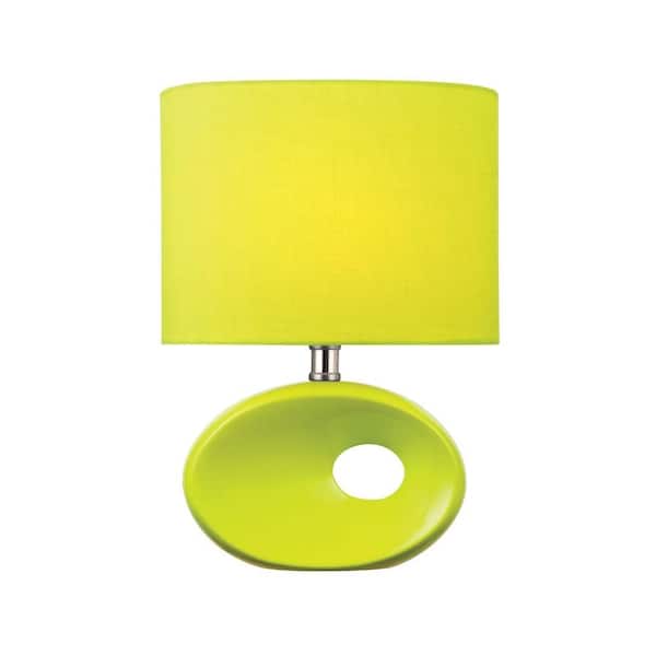 Illumine Designer 13 in. Green CFL Table Lamp