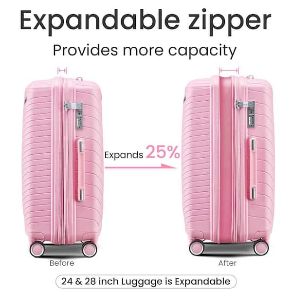 4 Piece Luggage Set With TSA-approved locks And Expandable Design