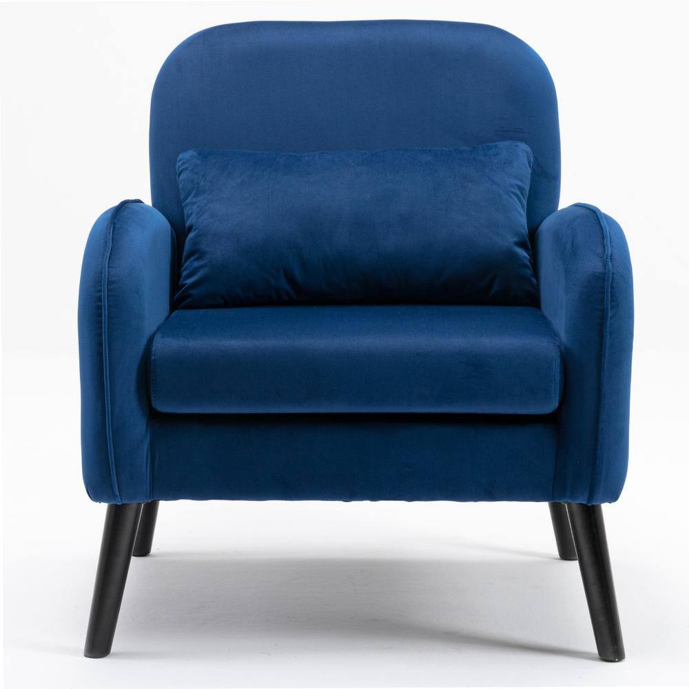 JASIWAY Navy Fabric Upholsterd Accent Chair Arm Chair Set Of 1 With   Navy Accent Chairs J W7286 003 64 1000 