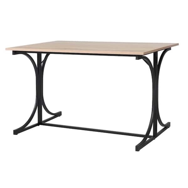 HOMCOM 47 in. Natural Narrow Modern Console Entryway Desk, Compact and Space-Saving Convertible Dining Table Design
