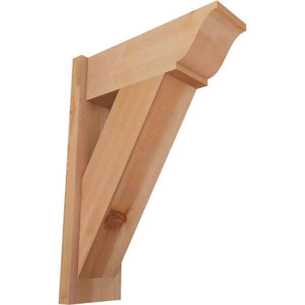 Ekena Millwork 8 in. x 28 in. x 20 in. Western Red Cedar Traditional Smooth Outlooker