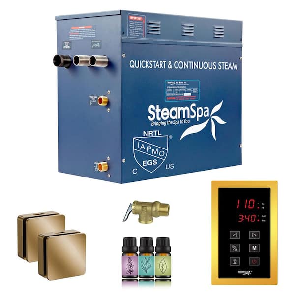 Oasis Series 12000-Watt Steam Generator with Continuous Steam Plus Easy Touch Pad in Gold