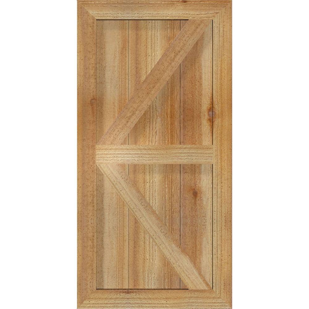 Rustic Cedar Board and Batten Shutters with Z-Bar Design, 16" x 32"
