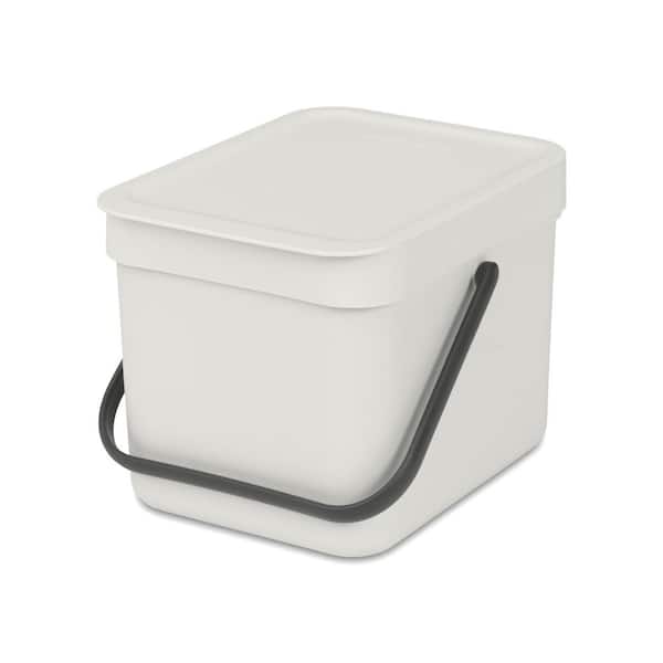 Sort and Go 1.6 Gal. (6 l) Light Gray Plastic Recycling Bin