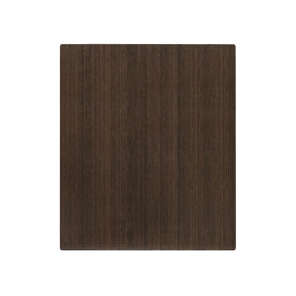 Espresso 48 in. x 42 in. Indoor Bamboo Chair Mat – Non-Slip, Rectangular, Ideal for Hard Floors