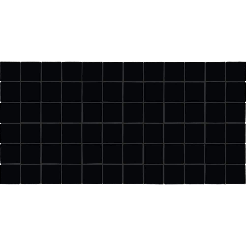 Restore Matte Black 6 in. x 6 in. Glazed Ceramic Mosaic Sample Tile price history on PriceWatchPro