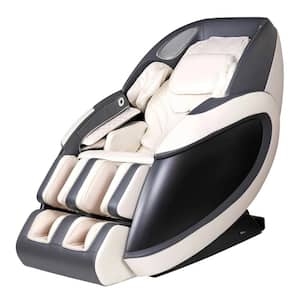 Fleetwood LE Series 4D Massage Chair in Cream with Zero Gravity, Bluetooth Speakers, Heated Rollers and Calf Massager