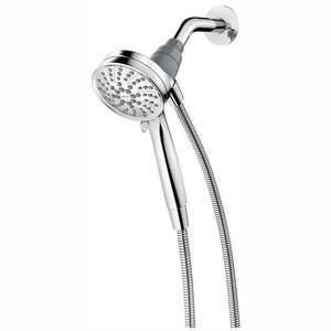 Attract with Magnetix 6-Spray 3.75 in. Single Wall Mount Handheld Adjustable Shower Head in Chrome