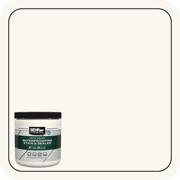 8 oz. #SC-210 Ultra Pure White Solid Color Waterproofing Exterior Wood Stain and Sealer Sample