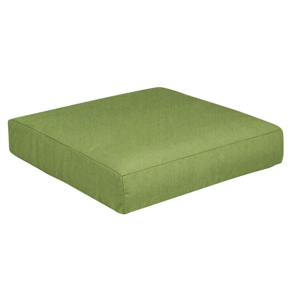 SORRA HOME Sunbrella Spectrum Cilantro Rectangle Outdoor Seat Cushion