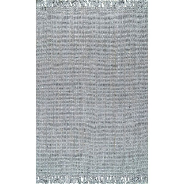 nuLOOM Daniela Farmhouse Chunky Jute Gray 4 ft. x 6 ft. Area Rug
