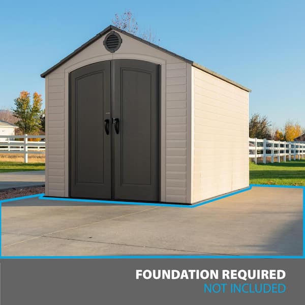 8 ft. W x 10 ft. D Resin Outdoor Storage Shed 71.7 sq. ft.