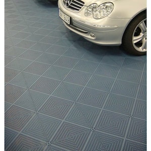 Unique 14.9 in. x 14.9 in. Graphite Polypropylene Garage Floor Tile (54 sq. ft. / case)