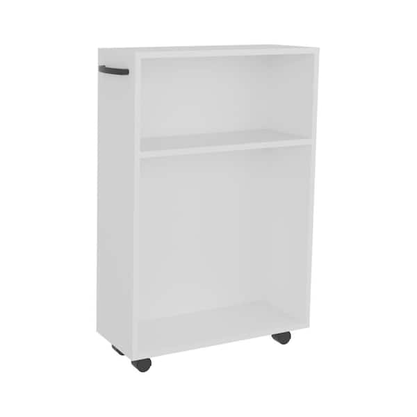 21.7 in. W x 8.1 in. D x 32.2 in. H White MDF Freestanding Linen Cabinet