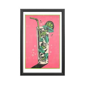 "Mojito Mix" by Jill White Framed with LED Light Cuisine Drink Wall Art 24 in. x 16 in.