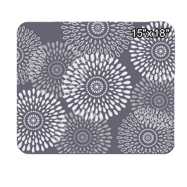 15in. x 18in. Dish Drying Mat Super Absorbent Rubber Backing Kitchen Counter Draining Pad Easy Clean for Utensils Sinks