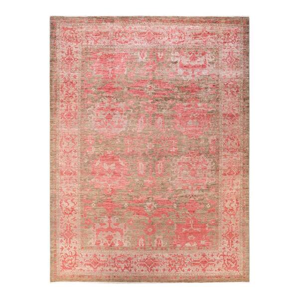 Solo Rugs Eclectic One-of-a-Kind Contemporary Brown 9 ft. 2 in. x 11 ft. 10 in. Abstract Area Rug