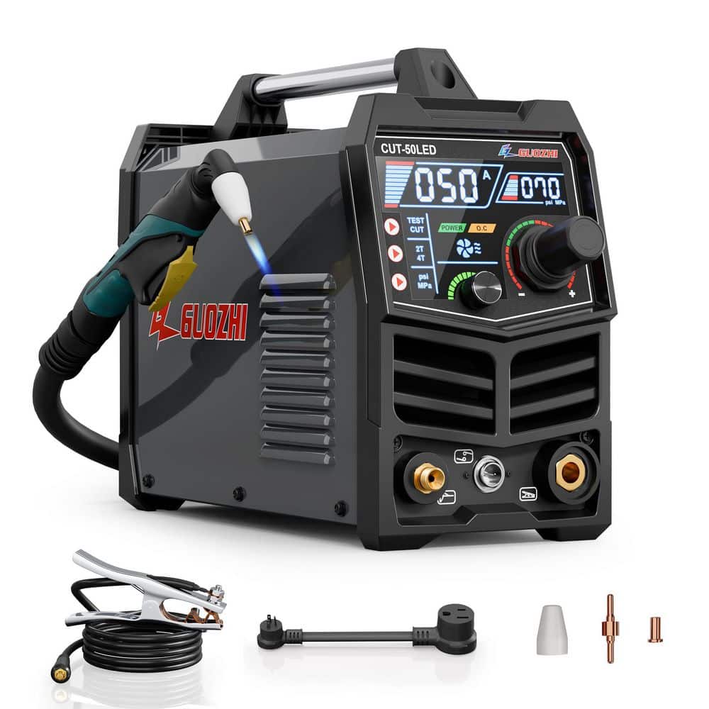 MYWISH 50 Amp Pilot Arc Plasma Cutter Large LED Display Dual Voltage 110V/220V 3/4 in. Clean Cut (SF-MWE0036)