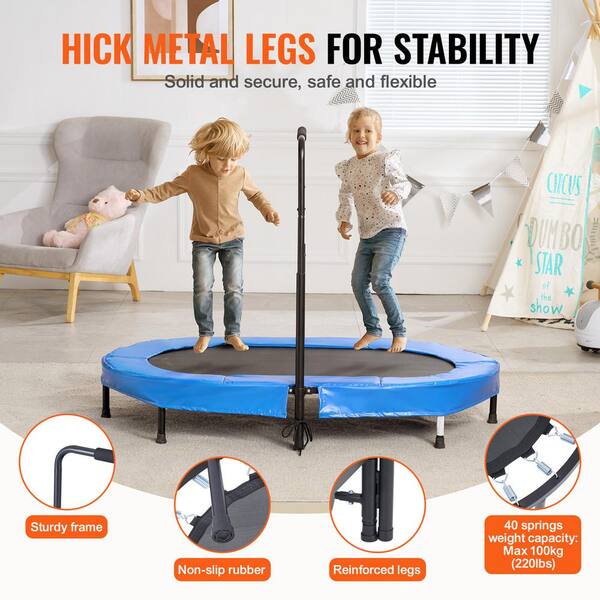 VEVOR Kids Trampoline 56 x 36 in. Indoor Outdoor Trampoline