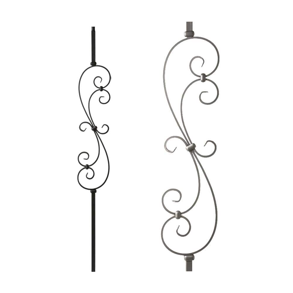 Ash Grey 34.1.25-T Mega Large Spiral Scroll Hollow Iron Baluster for Staircase Remodel price history on PriceWatchPro