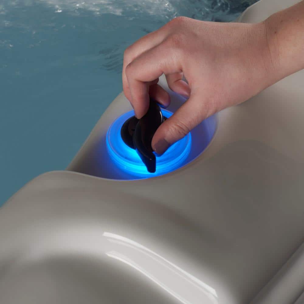 Narada Harmony 7-Person Square Gray and Silver Hot Tub