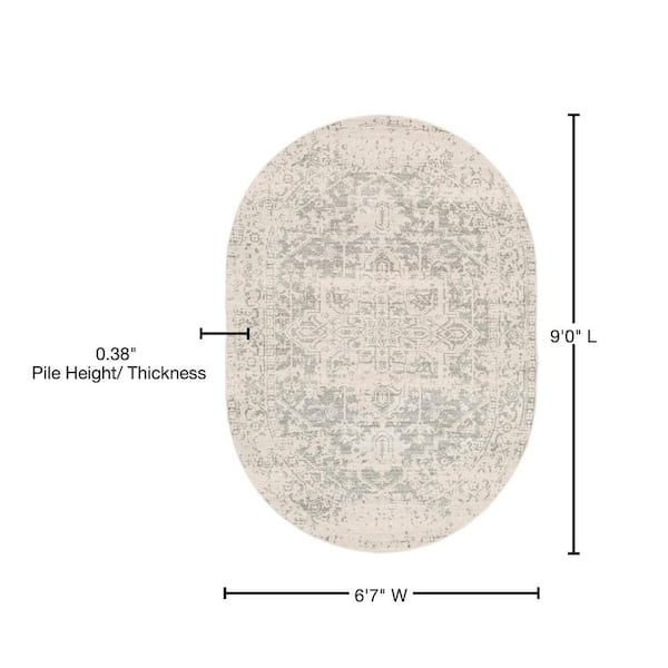 Artistic Weavers Demeter Ivory 6 ft. 7 in. x 9 ft. Oval Area Rug  S00151071957 - The Home Depot