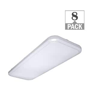 49 in. x 18 in. Kitchen Lighting Integrated LED Flush Mount Ceiling Light 5500 Lumens 4000K Bright White (8-Pack)