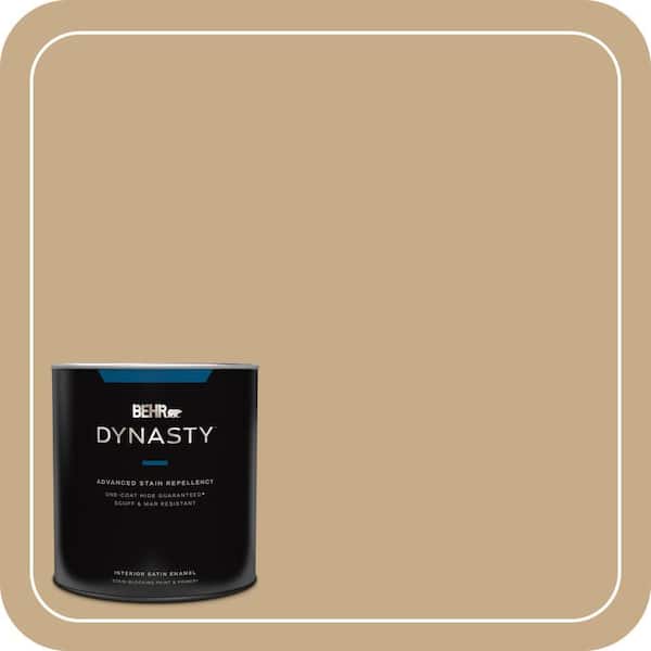 BEHR DYNASTY 1 qt. #ICC-61 Toasted Grain Satin Enamel Interior Stain-Blocking Paint & Primer