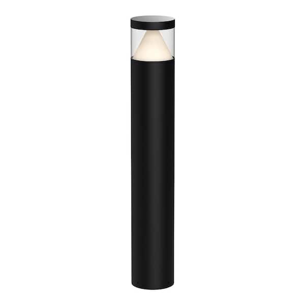 KUZCO Hanover 40 in. 1-Light 24-Watt Black 120-227-Volt 2500 Lumens Hardwired Integrated LED Exterior Landscape Bollard