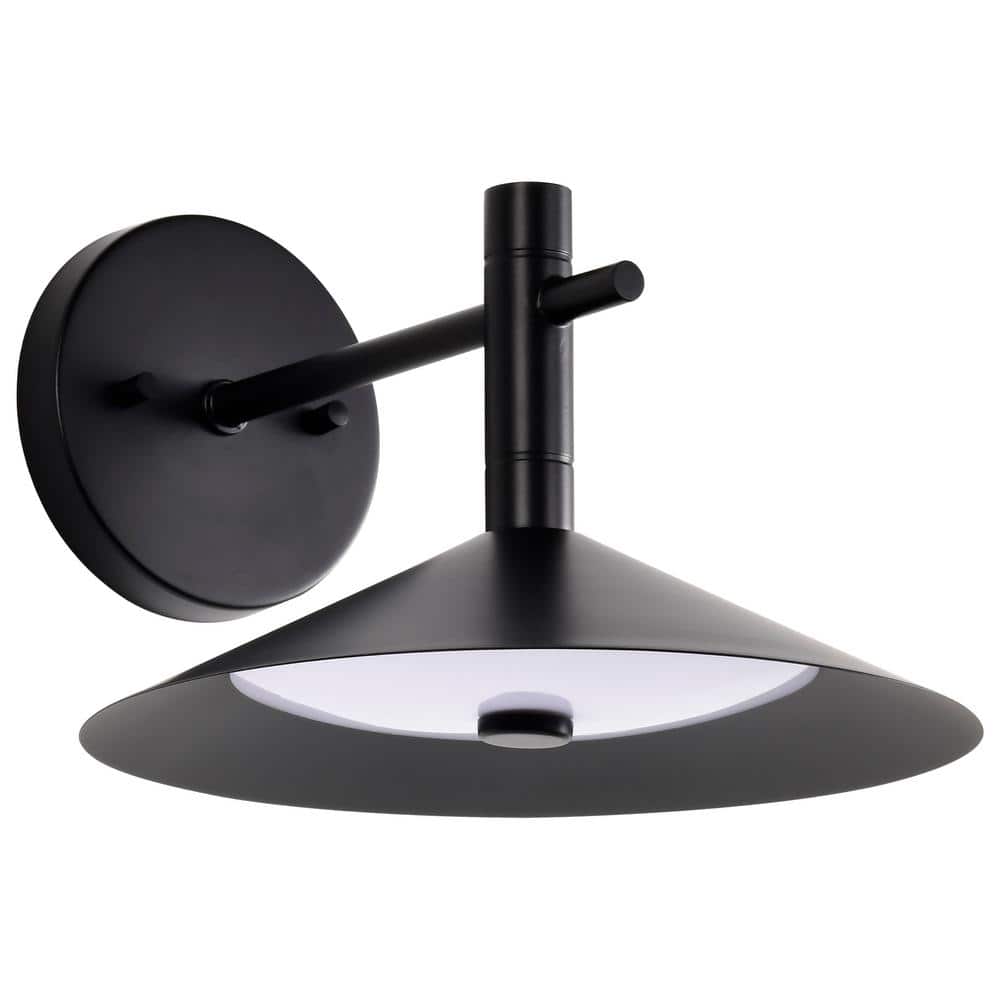 Corrine Transitional 1-Light Matte Black Dimmable Wall Sconce Integrated LED CCT Selectable price history on PriceWatchPro