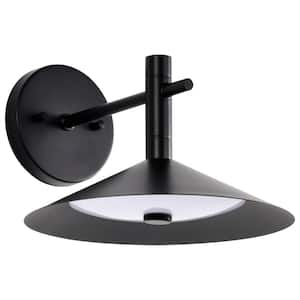 Corrine Transitional 1-Light Matte Black Dimmable Wall Sconce Integrated LED CCT Selectable