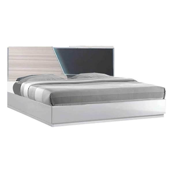 Manchester Modern Zebra Grey California King Platform Bed