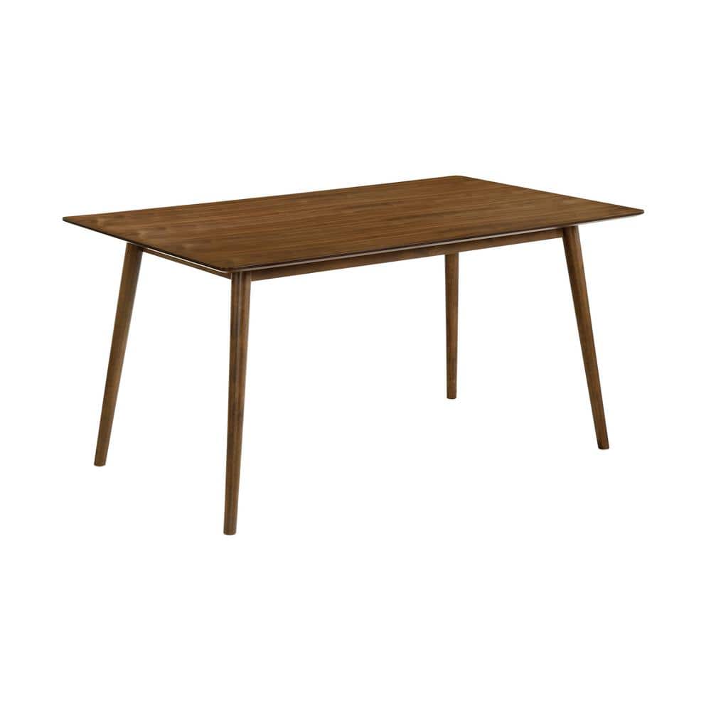 Westmont Walnut Wood Rectangular Dining Table, 59 Inch