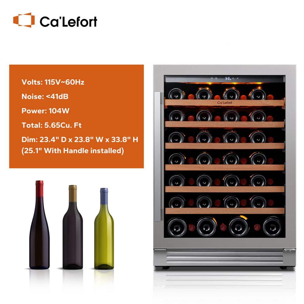 Ca'Lefort 24" Stainless Steel Wine Cooler with Glass Door