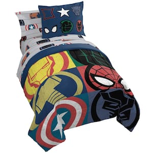 Marvel Emblems 5-Piece Multicolored Twin Bed Set