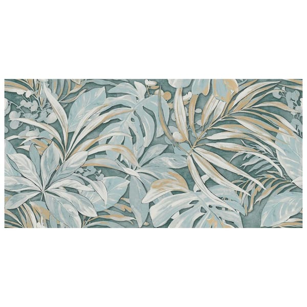 Merola Tile Parete Tropici Blue 23-1/2 in. x 47 in. Porcelain Floor and ...