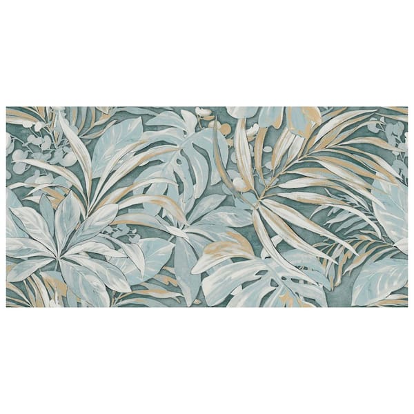 Merola Tile Parete Tropici Blue 5-7/8 in. x 7-7/8 in. Porcelain Floor and Wall Take Home Tile Sample
